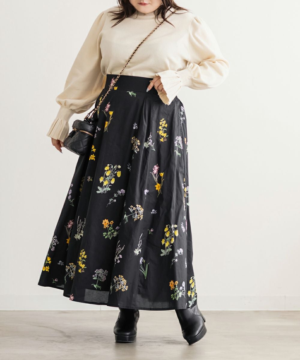 CLETTEオリジナル花柄ロングスカート | 大きいサイズ レディース専門店