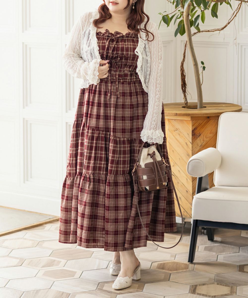 CLETTEオリジナルパッチワークチェックワンピース | 大きいサイズ