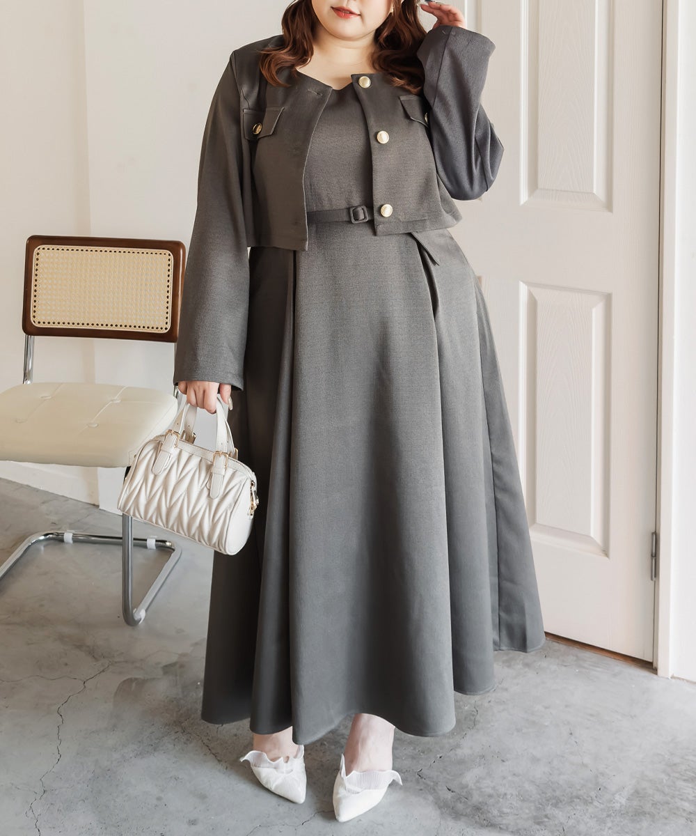 CLETTEオリジナルショートジャケット＆ワンピースセット | 大きい