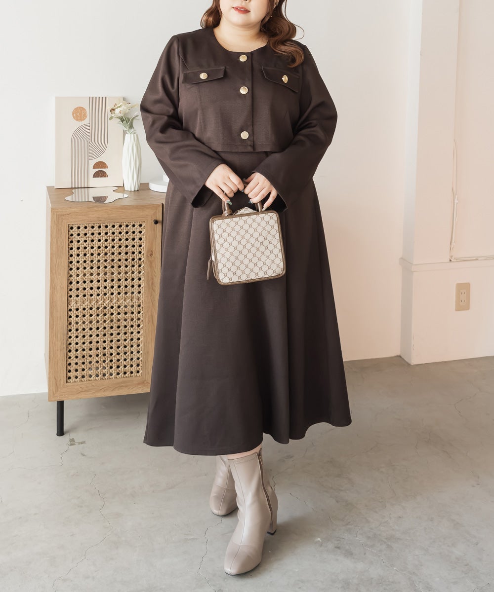 CLETTEオリジナルショートジャケット＆ワンピースセット | 大きい