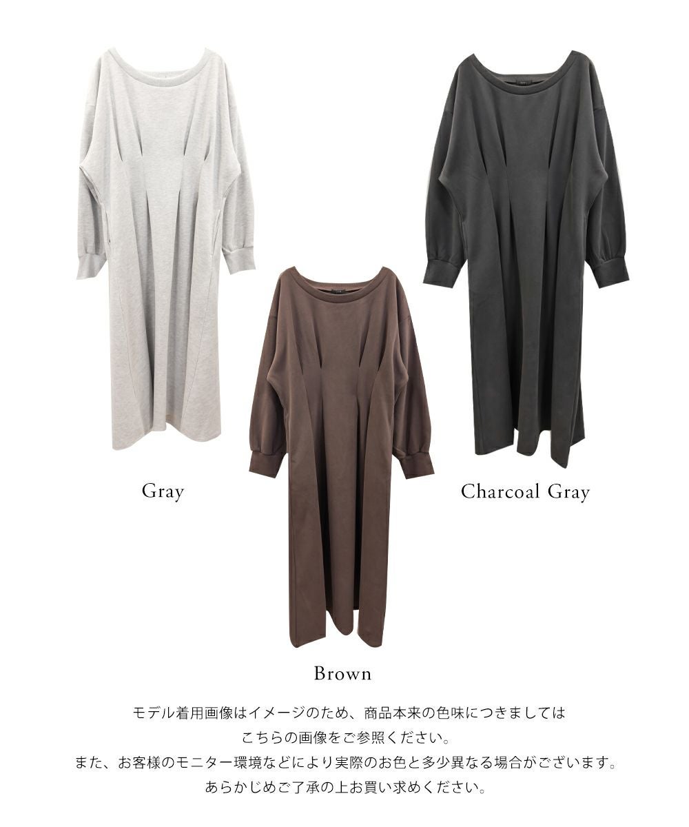 CLETTEオリジナルウエストタックロングワンピース | 大きいサイズ