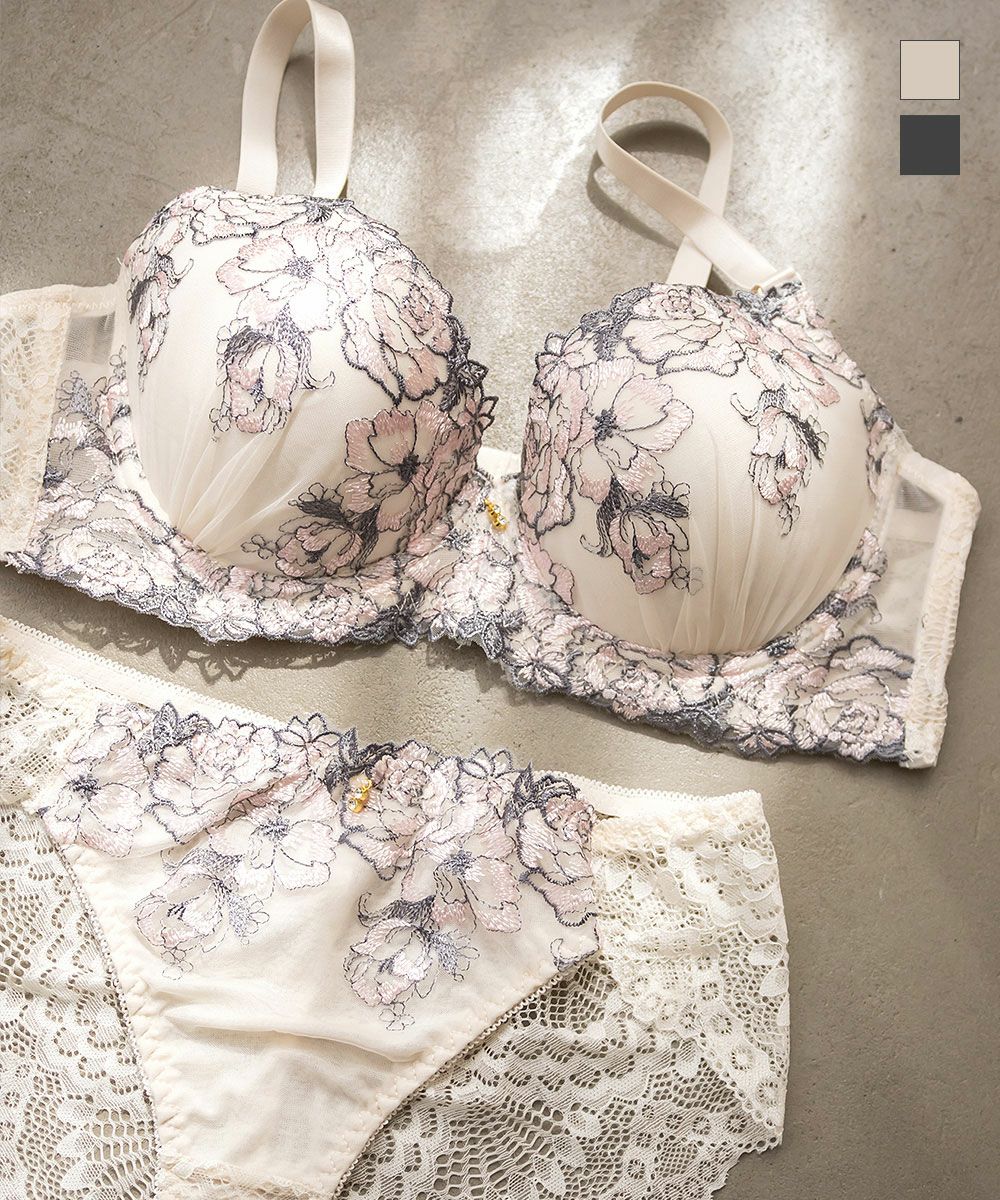 エレガントローズレースブラジャー＆ショーツセット | 大きいサイズ
