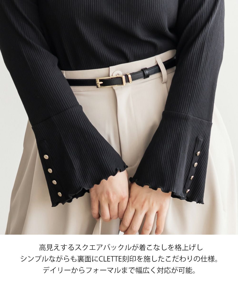 CLETTEオリジナルスクエアバックルスライドベルト | 大きいサイズ