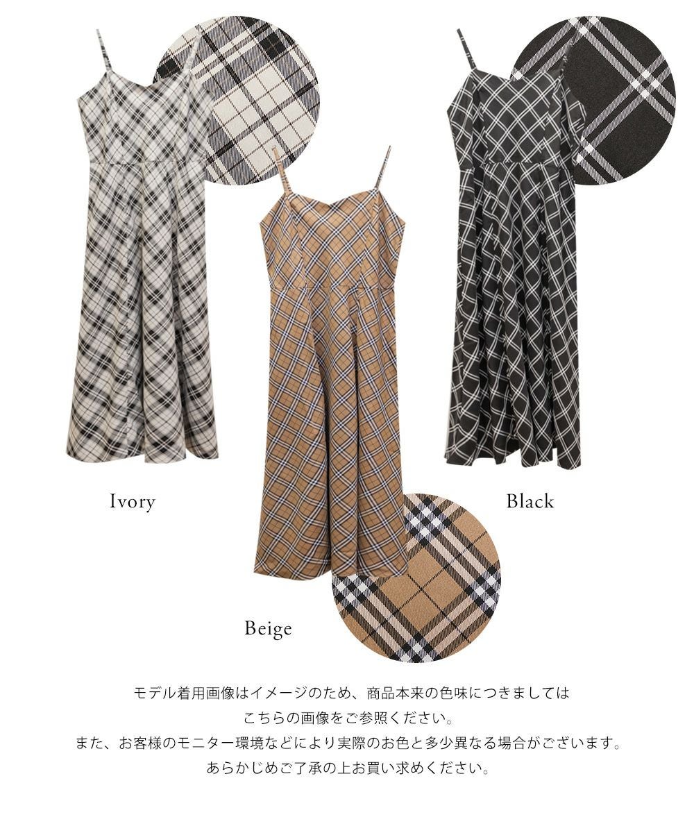 CLETTEオリジナルチェック柄キャミワンピース | 大きいサイズ
