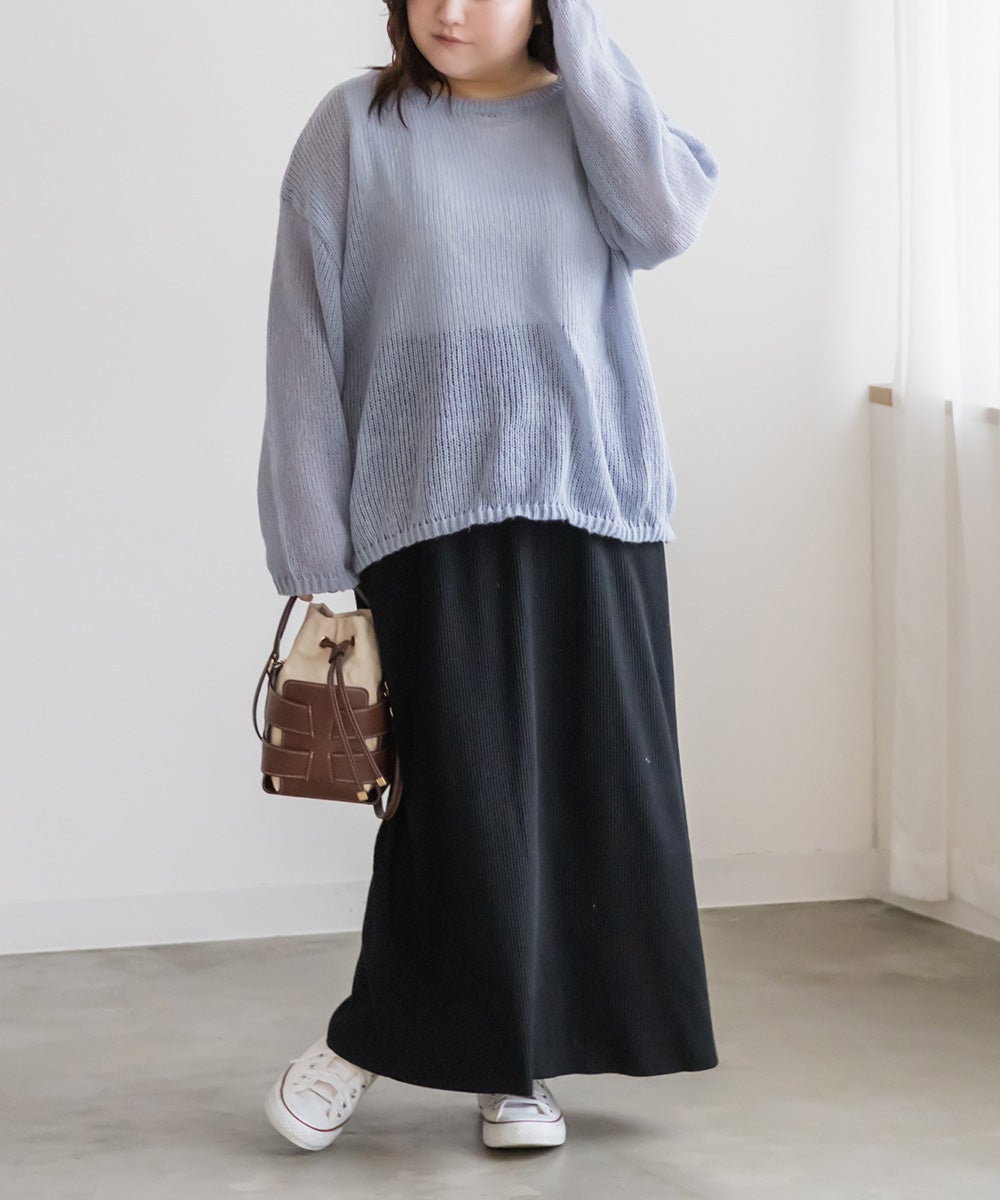 タンクセットモヘアニットプルオーバー | 大きいサイズ レディース専門