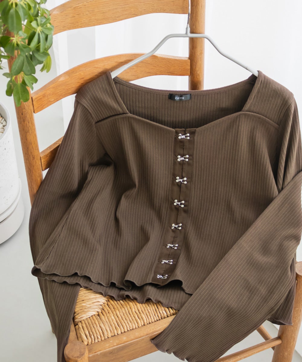 CLETTEオリジナルフロントホックハートネックプルオーバー | 大きい
