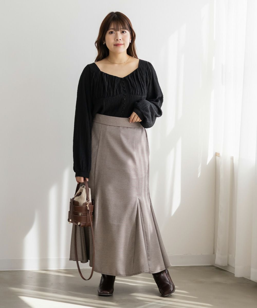 CLETTEオリジナル千鳥柄マーメイドスカート | 大きいサイズ レディース