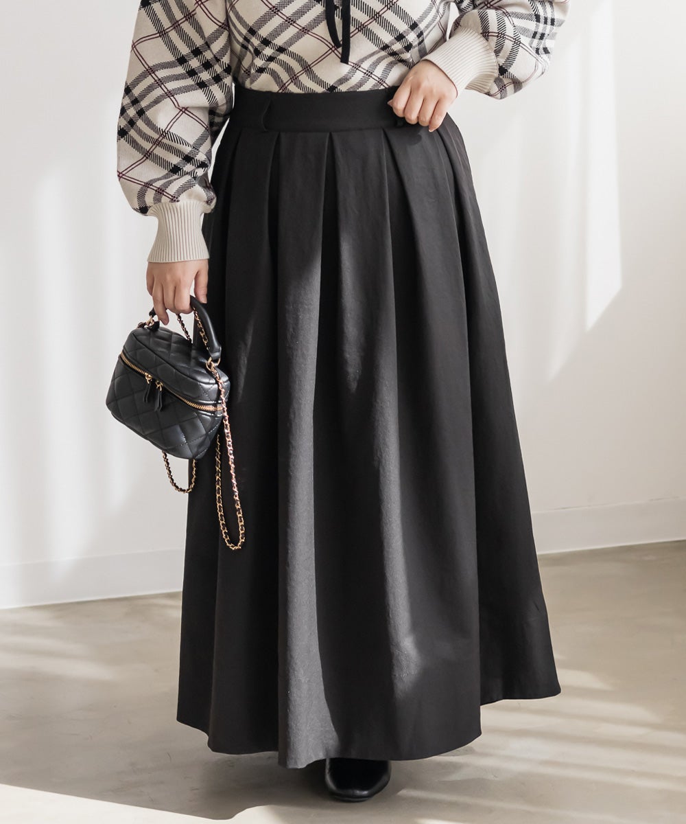 CLETTEオリジナルタックロングスカート | 大きいサイズ レディース専門
