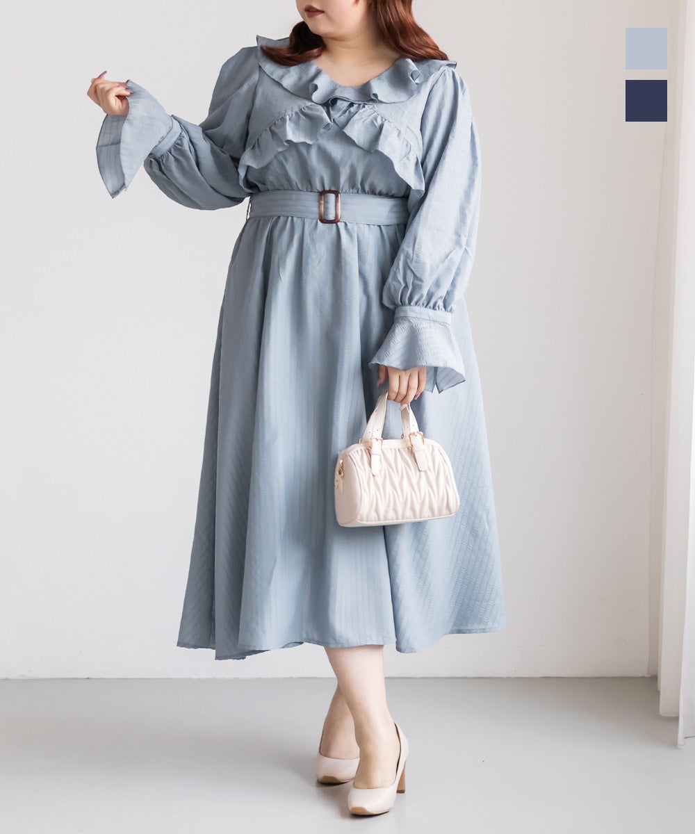 mio様　クレット商品3点 CLETTEオリジナルクロスフリルデザインワンピース | 大きいサイズ