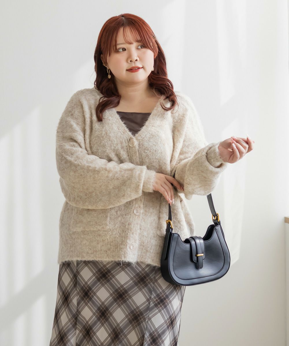 値下げmyclozette  ニットカーディガン my clozette / マイクロゼット | ウール ポケット ニット カーディガン