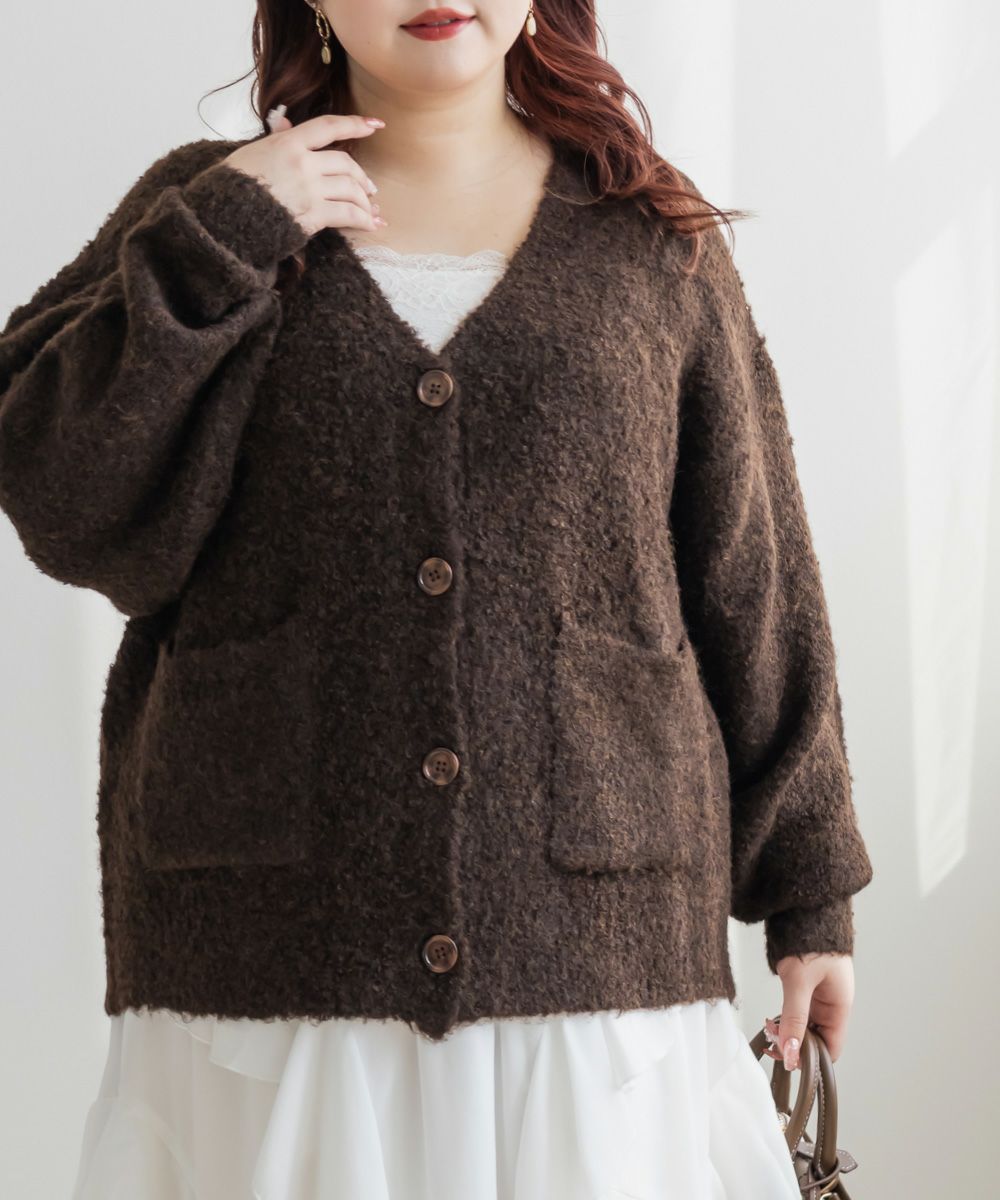カーディガン 片畦ニット襟付きカーディガン｜BIGI online store - ビギ オンライン
