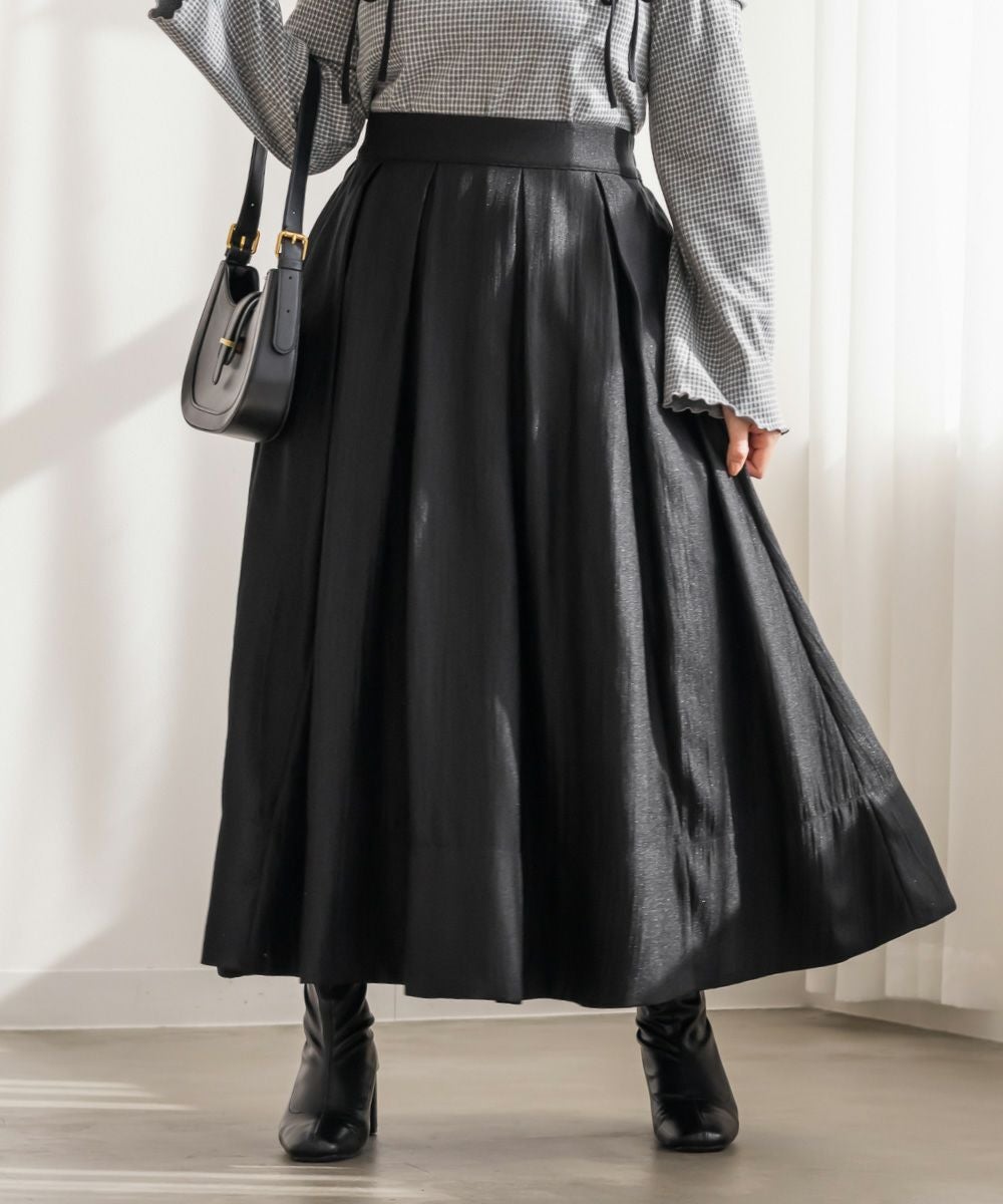 最終値下げ【美品】24SS ストレートカットスカート BLACK 日本製 チュール ロング スカート 和柄 韓国 ストリート モード系 レディース