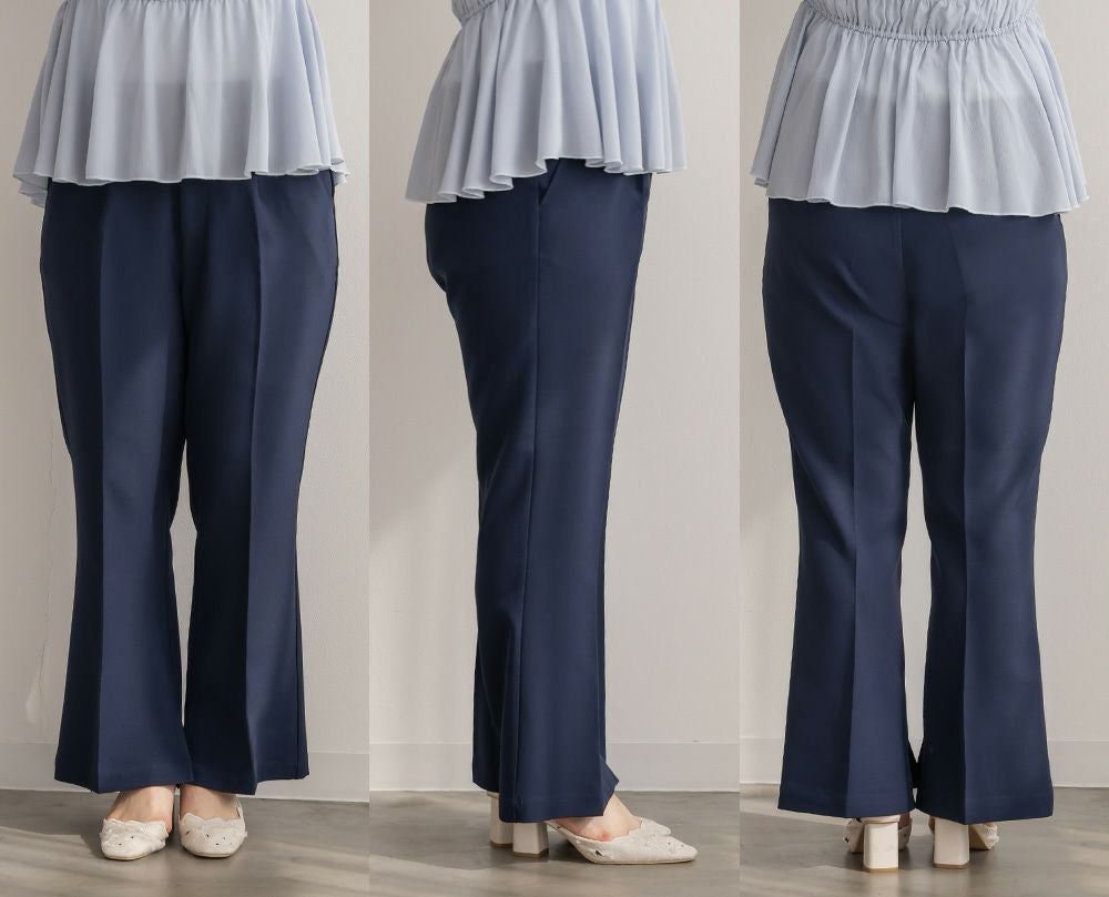 CLETTEオリジナルセンタープレスフレアパンツ | 大きいサイズ
