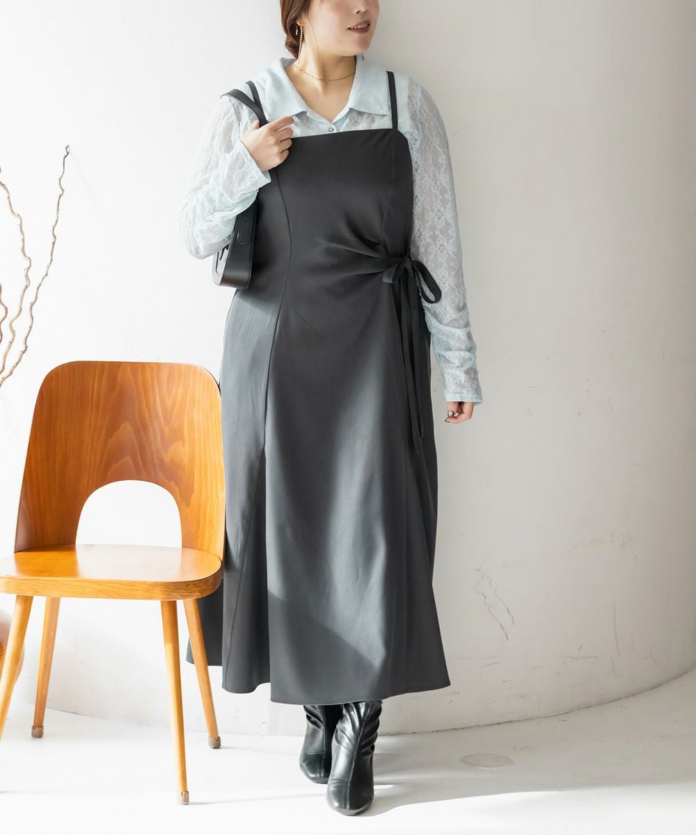 CLETTEオリジナルチューリップ柄キャミワンピース | 大きいサイズ