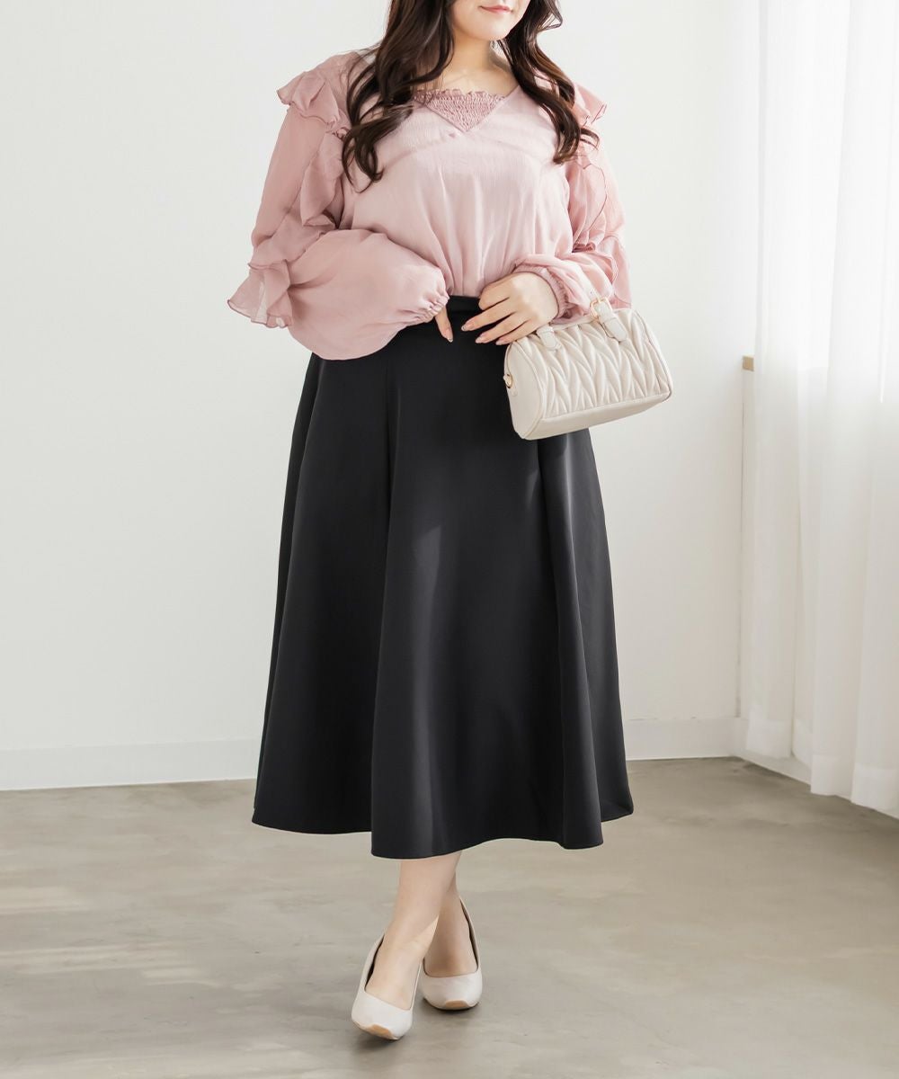 【美品】FOXEY　ミモレ丈フレアスカート　ブラック　38　ベルベット FOXEY フォクシー シルク 絹 プリーツ フレア スカート ブラック 38