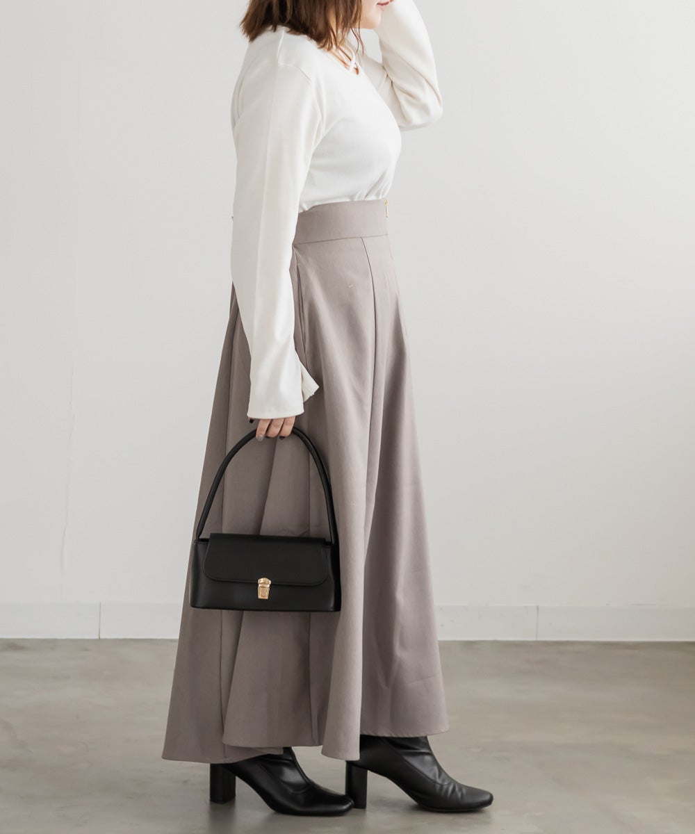 フロントジップフレアスカート | 大きいサイズ レディース専門店