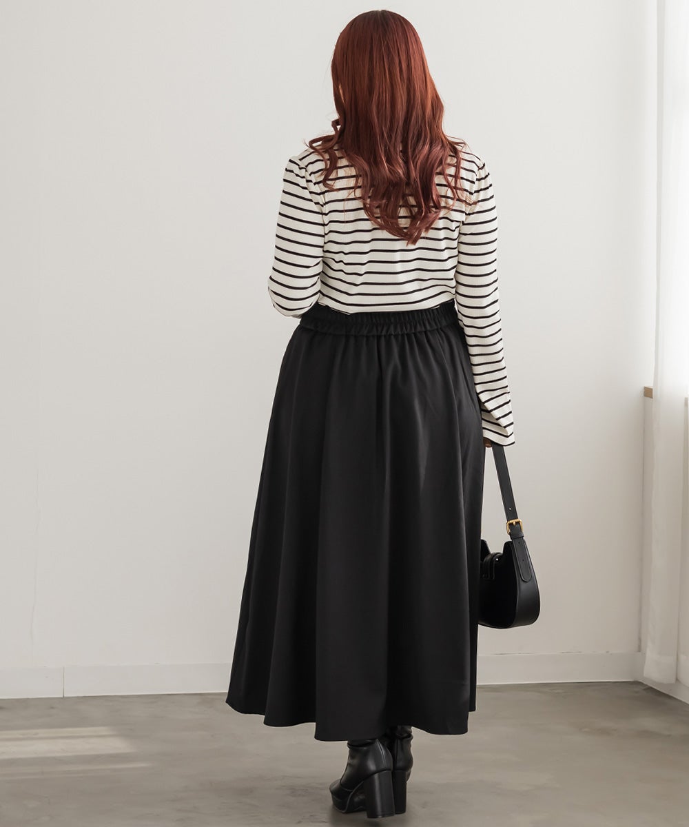 フロントジップフレアスカート | 大きいサイズ レディース専門店