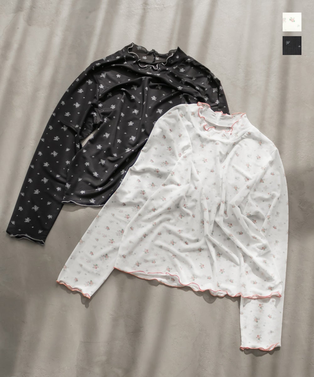 花柄シアーメロートップス | 大きいサイズ レディース専門店 CLETTE