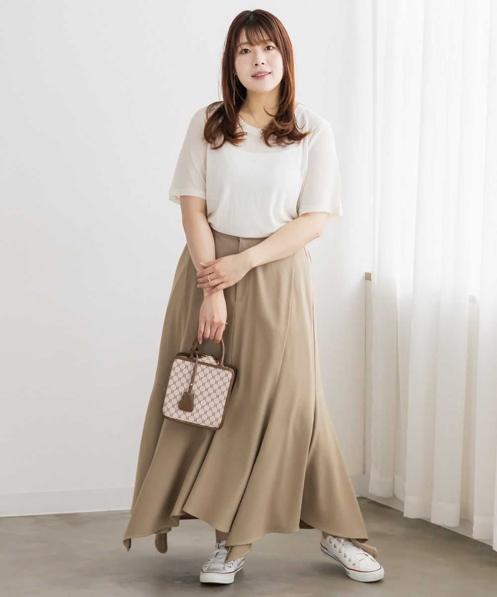CLETTEオリジナルイレヘムロングスカート | 大きいサイズ レディース