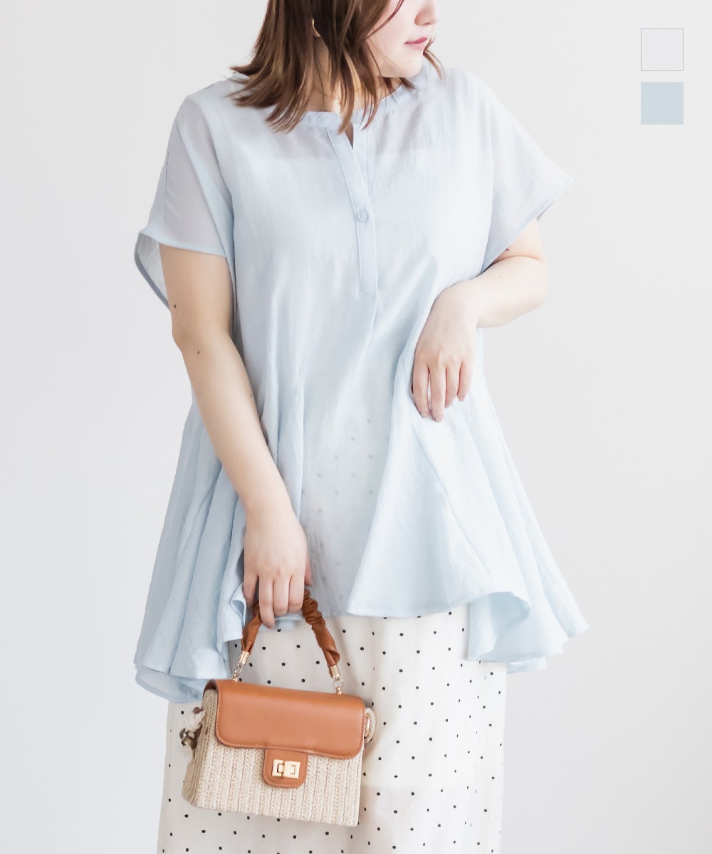 エンフォルド 15SS フレアブラウス the last flower of the afternoon｜オーガニック コットン フレア