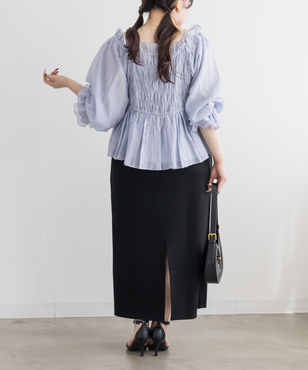 CLETTEオリジナルストレッチナロースカート | 大きいサイズ レディース