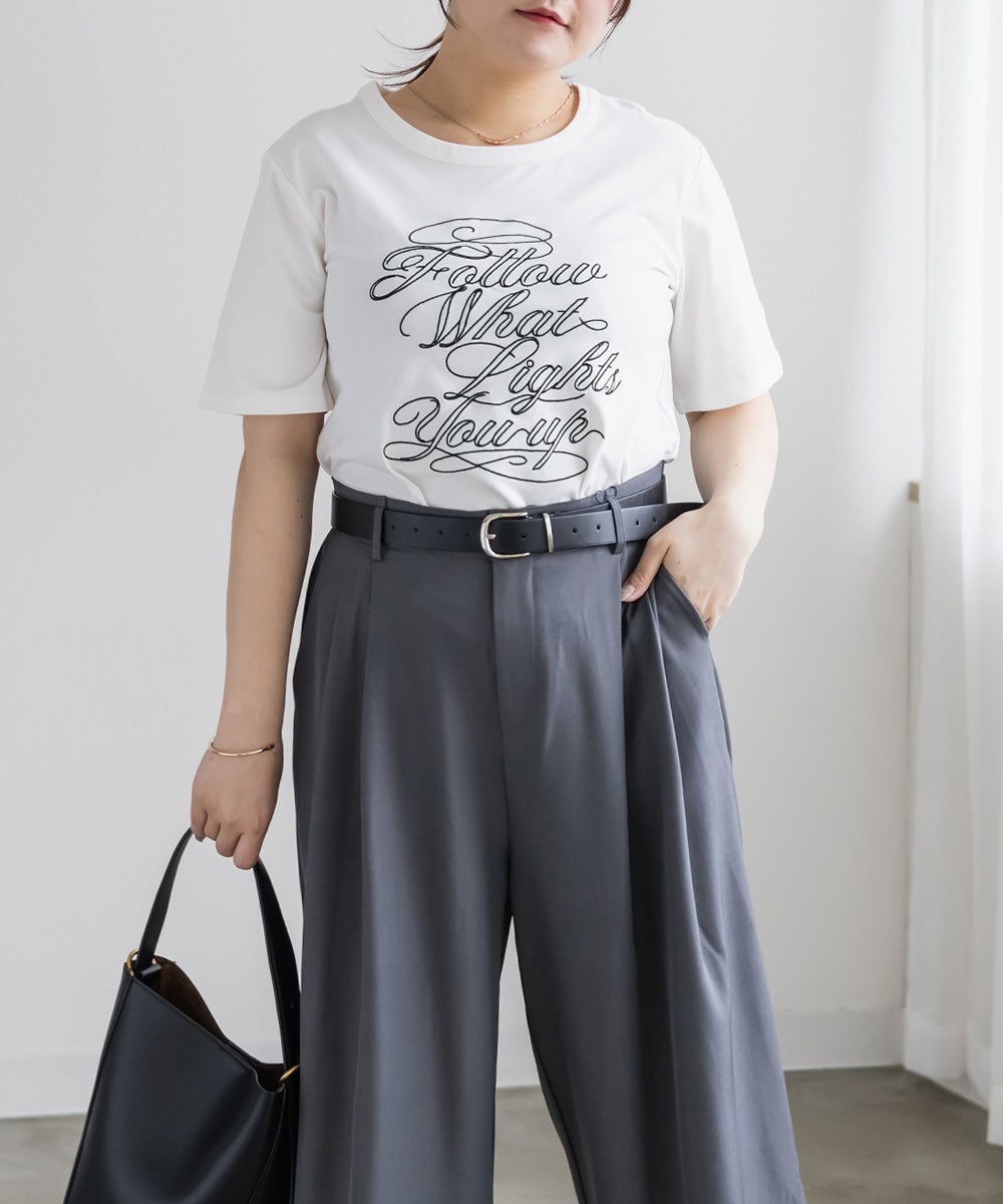 CTLS カタリスト 刺繍ロゴ Tシャツ グレー サイズ1 CLETTEオリジナルロゴ刺繍Tシャツ | 大きいサイズ レディース専門店