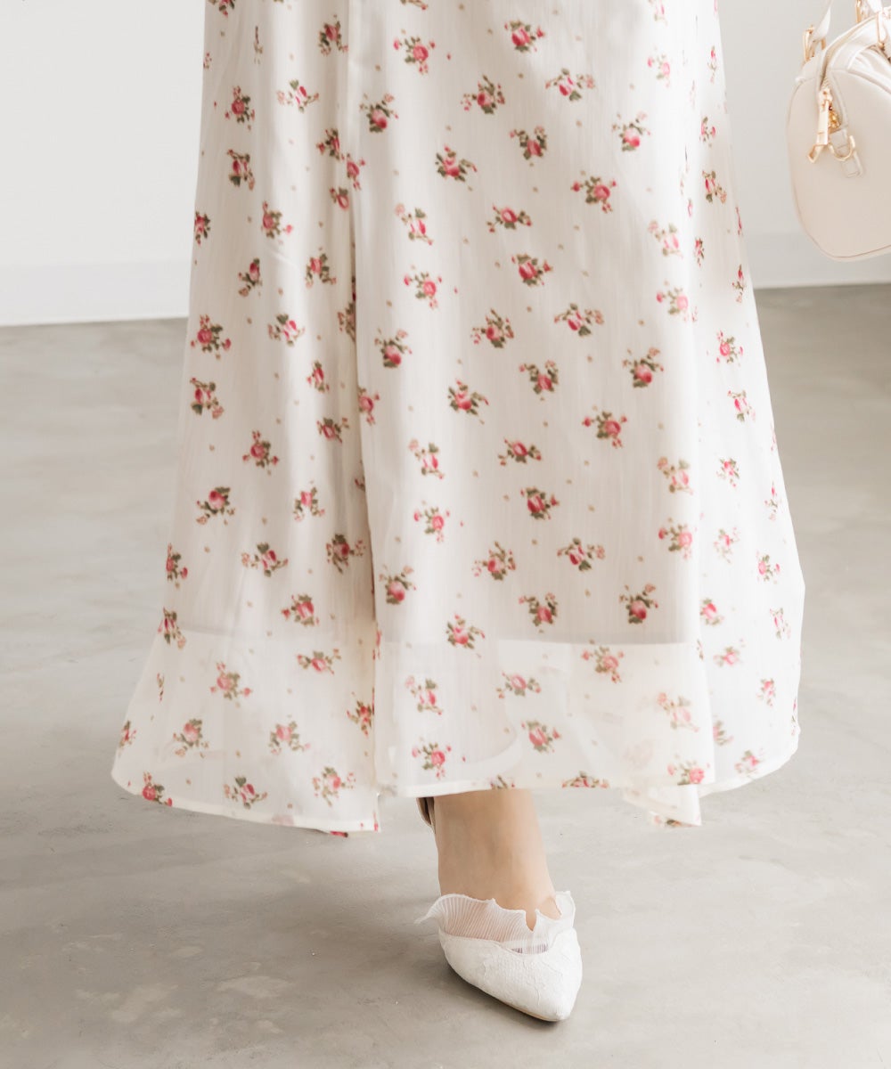 Dior 花柄ロングスカート　34 CLETTEオリジナルシアー花柄ロングスカート | 大きいサイズ レディース