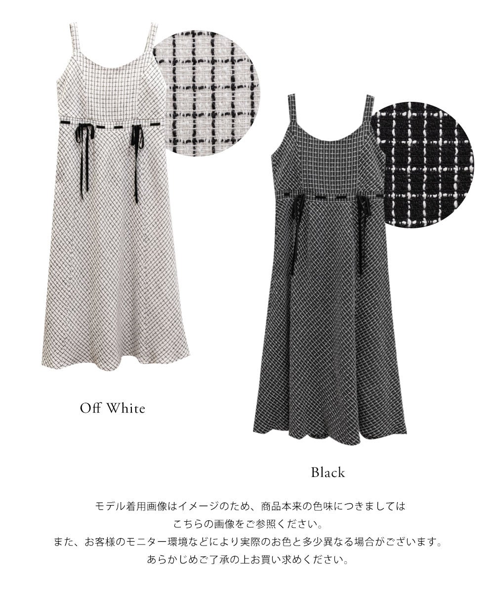 CLETTEオリジナルステッチチェックリボンワンピース | 大きいサイズ